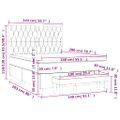 vidaXL Posteľný rám boxsping s matracom tmavozelený 140x200 cm zamat