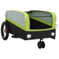 vidaXL Vozík za bicykel, čierno zelený 30 kg, železo