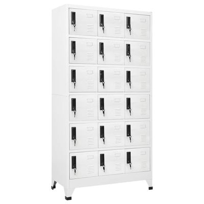 vidaXL Uzamykacia skriňa biela 90x40x180 cm oceľová