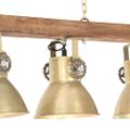 vidaXL Industriálna stropová lampa mosadzná E27 mangovníkové drevo