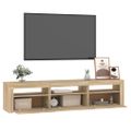 vidaXL TV skrinka s LED svetlami dub sonoma 180x35x40 cm