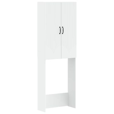 vidaXL Toaletná skriňa HOORN Biela 66 x 25,5 x 190 cm Kompozitné drevo