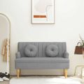 vidaXL Lavička s vankúšmi svetlosivá 113x64,5x75,5 cm látka