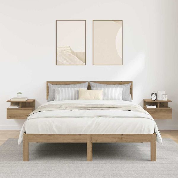 vidaXL Vzdušný nočný stolík 2 pcs Remeselný dub 40 x 31 x 28 cm