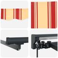 vidaXL Ručný rám markízy s LED Žltá, Oranžová, Antracitová 2,5 x 2 m