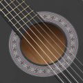 vidaXL 12-dielna folková klasická gitara so 6 strunami, čierna 38"