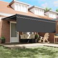 vidaXL Sklopná markíza Antracit 450 × 300 cm Polyester a hliník
