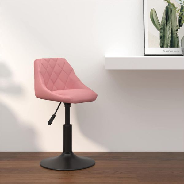 vidaXL Barová stolička Ružová 46 x 44 x (62.5-77.5) cm Umelá koža