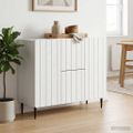 vidaXL Servírovacia skriňa Biela 89 x 34,5 x 62 cm Kompozitné drevo