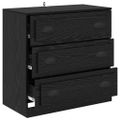 vidaXL Servírovacia skriňa Čierny dub 70 x 35,5 x 67,5 cm