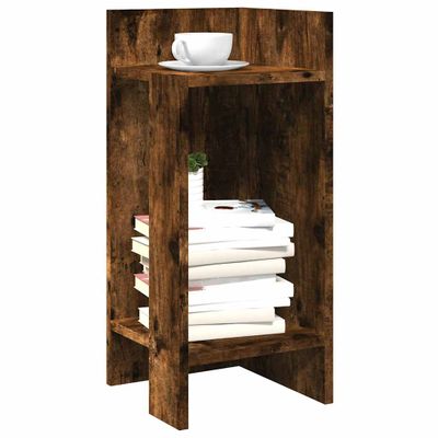 vidaXL Bočné stolíky 2 ks s policou tmavý dub 25,5x27x60 cm