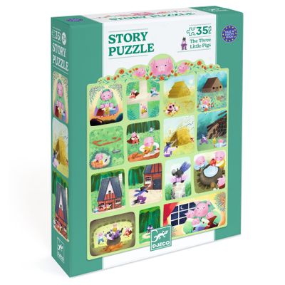 Príbehové Puzzle Tri prasiatka 35 ks
