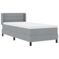 vidaXL Posteľ s pružinovým rámom Svetlosivá 200 x 80 cm látka
