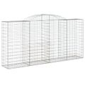 vidaXL Oblúkové gabionové koše 3 ks 300x50x140/160 cm pozink. železo