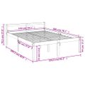 vidaXL Posteľ pre seniorov, medová 150x200 cm, veľkosť King, borovica