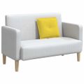 vidaXL Poduška na chrbát Svetložltá 50 x 19 x 45 cm látka