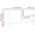 vidaXL Skrinka na platne, staré drevo 84,5x38x48 cm, kompozitné drevo