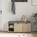 vidaXL Predsieňová lavica s vankúšom Sonoma dub 100 x 38 x 46 cm