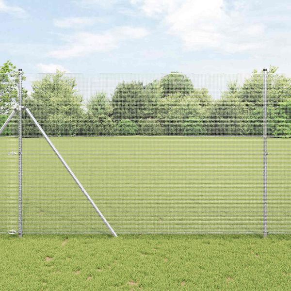 vidaXL Zvarený drôtený plot 1000 x 160 cm Strieborná