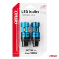 CANBUS LED žiarovka T20 7440 W21W 4SMD 1860 White 12V 24V AMiO-04254