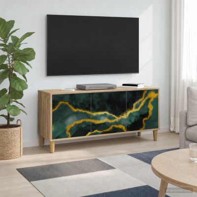 vidaXL TV skrinka WIJHE 102 x 33 x 50 cm Sonoma Kompozitné drevo