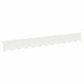 vidaXL Obrubník trávnika 10 ks 102 x 10 x 4 cm Oceľ Biela