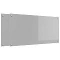 vidaXL Kuchynský obklad 2 ks Svetlosivá 100 x 50 cm tvrdené sklo