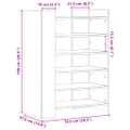 vidaXL Botník dymový dub 74,5x37,5x100 cm kompozitné drevo