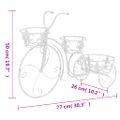 vidaXL Podstavec pod kvetináč v tvare bicykla, vintage štýl kovový