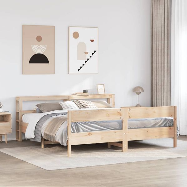 vidaXL Posteľ bez matraca 200x200 cm masívna borovica