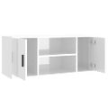 vidaXL TV skrinka lesklá biela 100x35x40 cm spracované drevo