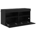 vidaXL TV nástenná skriňa 80 x 30 x 40 cm Čierny dub Kompozitné drevo