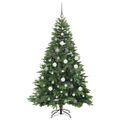 vidaXL Umelý vianočný stromček s 300 LED-i Zelená 180 cm PE a PVC