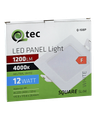 Q-108P LED panel 12W 1200lm 4000K biely - štvorcový prisadený Qtec