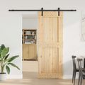 vidaXL Posuvné dvere NARVIK 85 x 210 cm (213,5 cm) Prírodná a čierna
