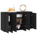 vidaXL Komoda čierna 120x41x75 cm drevotrieska