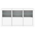 vidaXL Komoda s LED svetlami biela 123x37x67 cm