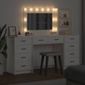 vidaXL Toaletný stolík 3 ks Biela 78,5 x 41 x 135 cm Kompozitné drevo