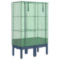 vidaXL Záhon s krytom na skleník ratanový vzhľad 80x40x140 cm