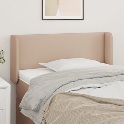 vidaXL Čelo postele so záhybmi kapučínové 103x16x78/88 cm umelá koža