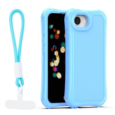 Puzdro Safepop s remienkom pre iPhone 16e / 17e modré