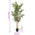 vidaXL Umelý bambusový strom 1380 listov 200 cm zelený