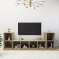 vidaXL TV skrinky 4 ks, dub sonoma 72x35x36,5 cm, kompozitné drevo