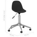 3086058 vidaXL Swivel Dining Chairs 4 pcs Black Fabric (2x333471)