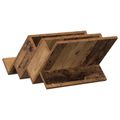 vidaXL Regál na časopisy s poličkou Staré drevo 53 x 40 x 28,5 cm