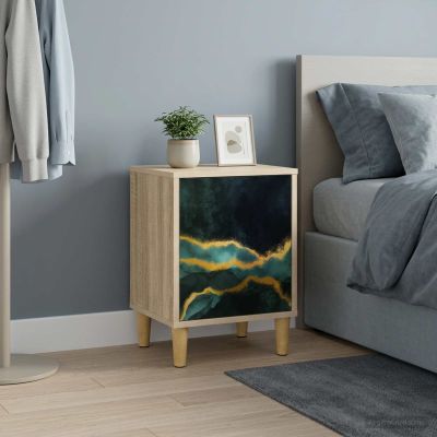 vidaXL Nočný stolík WIJHE Dub sonoma 36 x 33 x 50 cm Kompozitné drevo