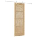 vidaXL Posuvné dvere Prírodná a biela 73,5 x 211 cm Borovicový masív