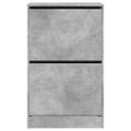 vidaXL Botník betónovo sivý 60x34x96,5 cm kompozitné drevo