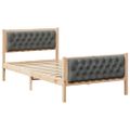 vidaXL Rám postele Tmavo šedá 100 x 200 cm Masívne borovicové drevo