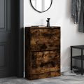 vidaXL Botník dymový dub 60x21x87,5 cm kompozitné drevo